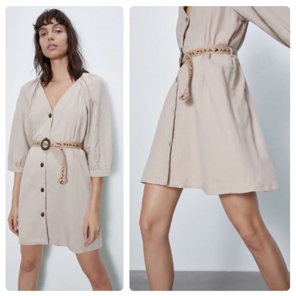 Zara Rustic Linen Dress - Picture 12 of 12